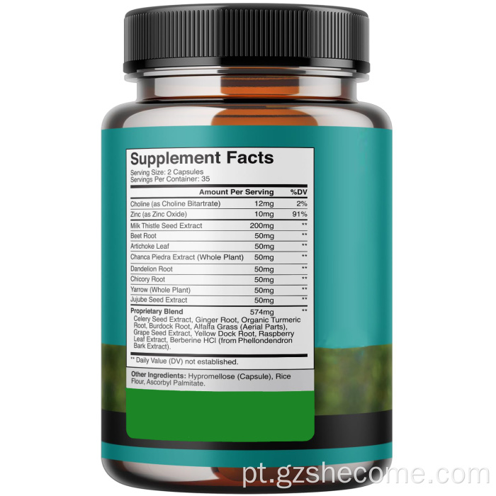 cápsulas de desintoxicação do fígado